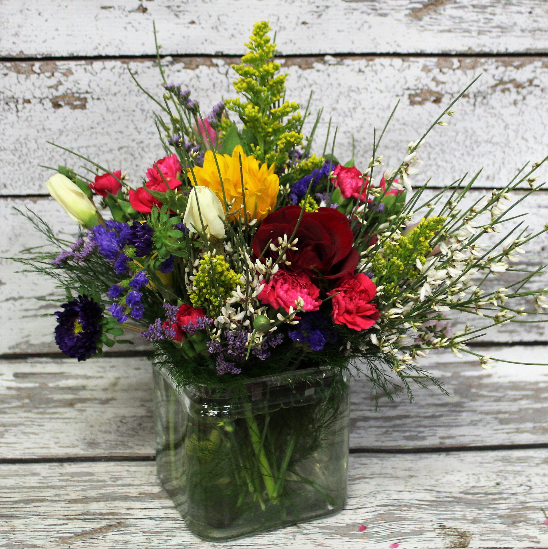 A Dreamy White Garden Vase Arrangement Loveland Flower Delivery Earle s Flowers