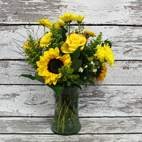 A Touch of Yellow Vase Arrangement