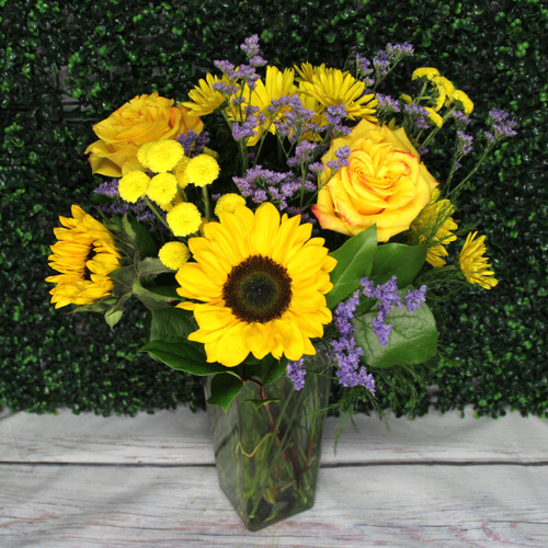 A Touch of Yellow Vase Arrangement