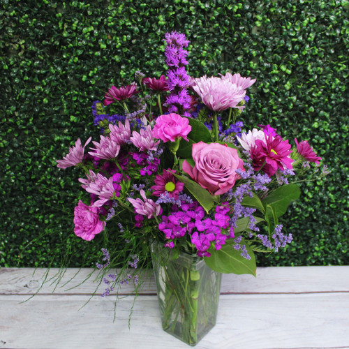A Touch of Purple Vase Arrangement