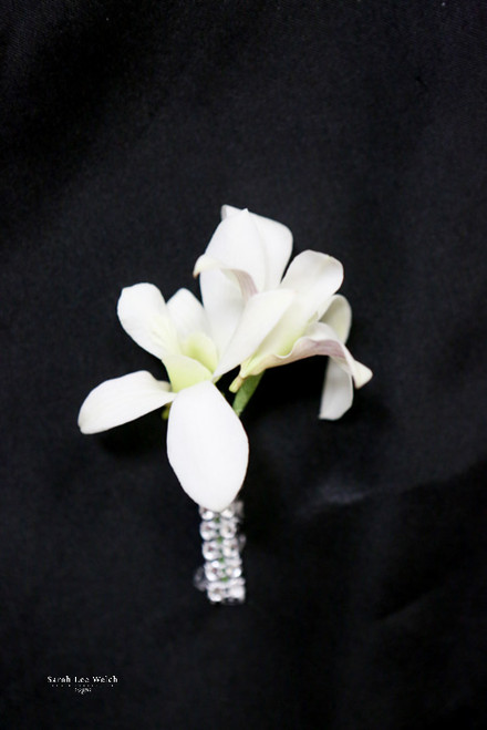 Orchid Bling Boutonniere