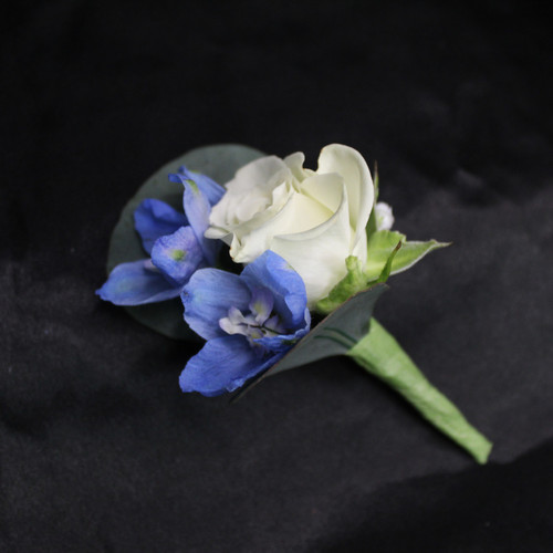 Bit of Blue Boutonniere