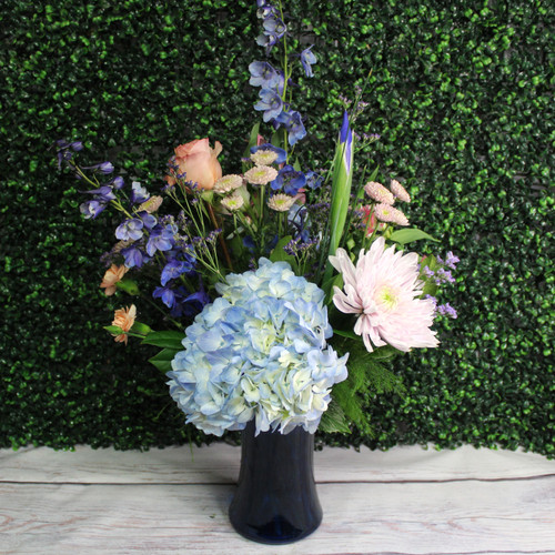 Fancy Blues Vase Arrangement