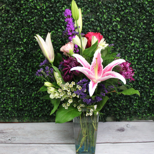 A Touch of Teal Vase Arrangement