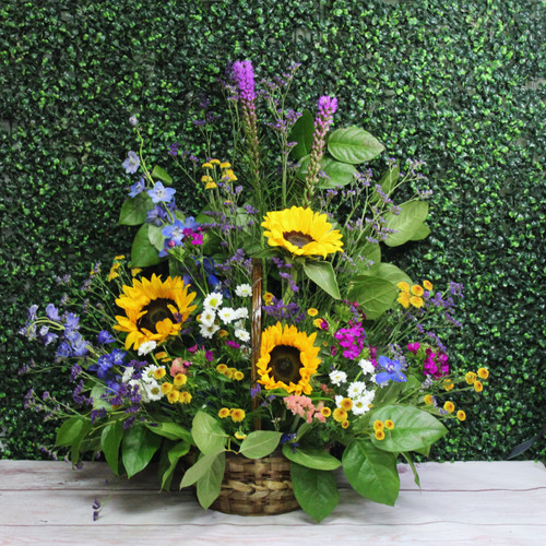 Wildflower Tribute Sympathy Basket