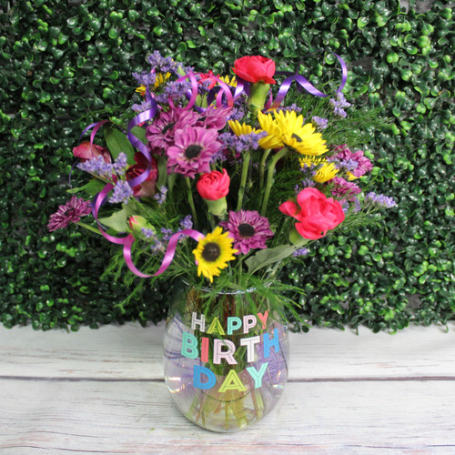 Happy Birthday Wine ... and Flowers!