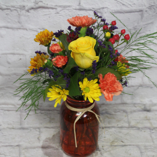 Fall Mason Jar Arrangement