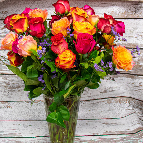 3 Dozen of our premium long stem roses in a stunning large arrangement