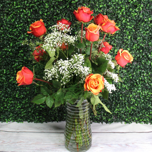 Traditional Rose Arrangement -Pick your Color-