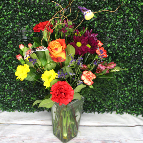 Birds and Butterflies Vase Arrangement