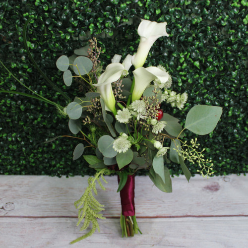 Callas and Wine Bridesmaid Bouquet