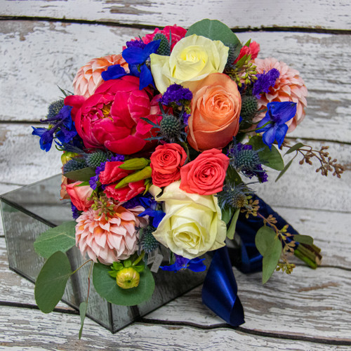 Peony and Thistle Bridal Bouquet