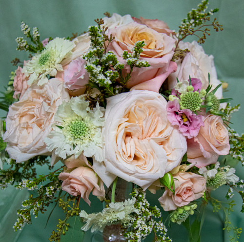 Garden Rose in Pink Bridal Bouquet