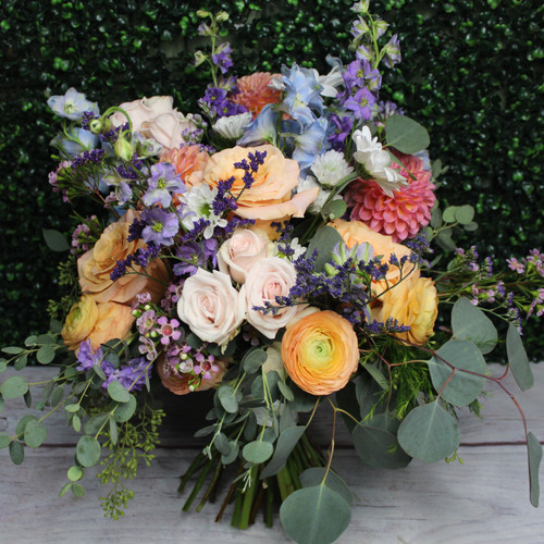 Garden Gathered Bridal Bouquet