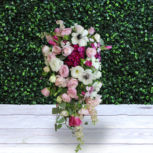 A Lovely Pink Garden Bridal Bouquet