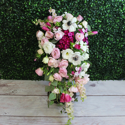 A Lovely Pink Garden Bridal Bouquet