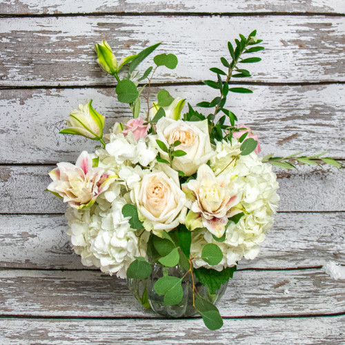 A Dreamy White Garden Vase Arrangement