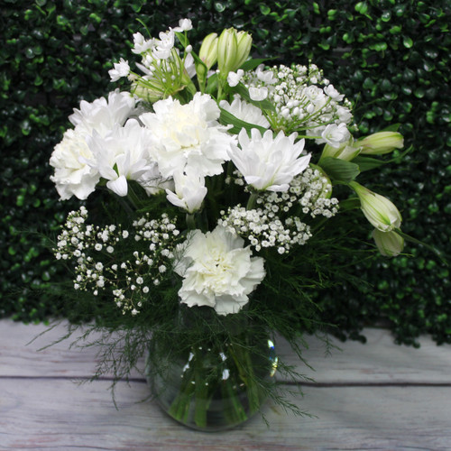 Small All White Vase Arrangement
