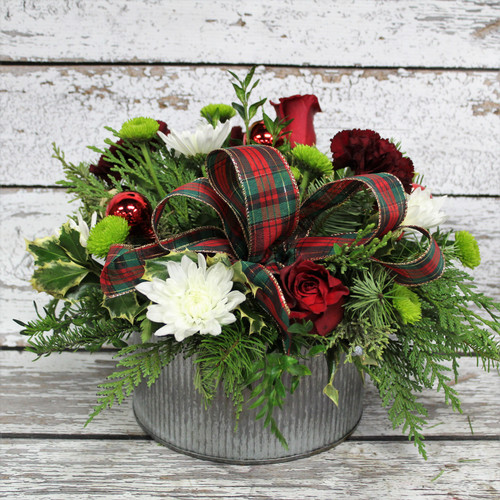 Rustic Tin Flower Centerpiece