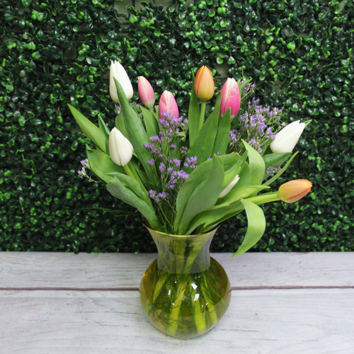 Spring Tulips Vase Arrangement (Best Color Available)