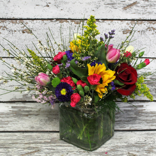 A Dreamy White Garden Vase Arrangement Loveland Flower Delivery Earle s Flowers