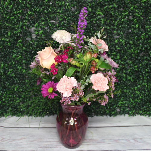 Pretty in Pink Vase Arrangement