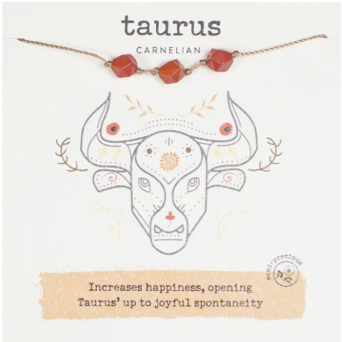 Taurus - Carnelian | Zodiac Necklace 