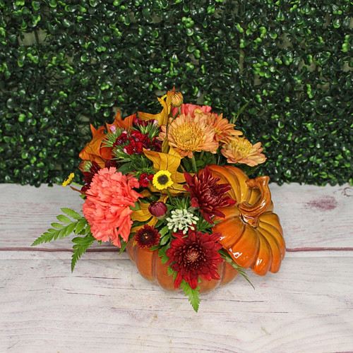 Pick Your Pumpkin Flower Arrangement