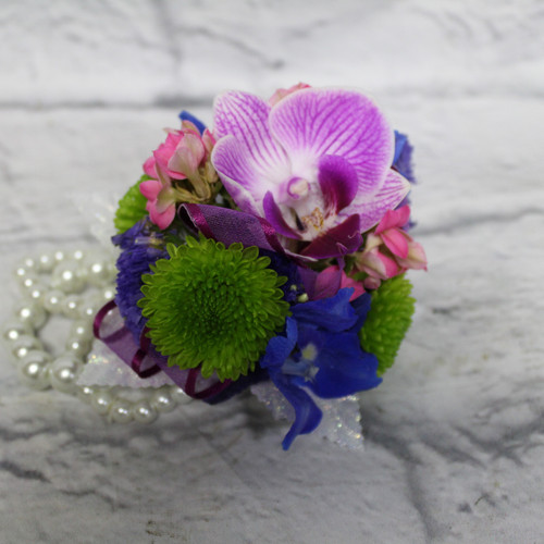 Spring Fling On Pearl Bracelet Corsage