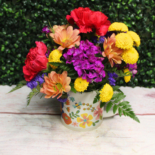 Perfect Posies Mug Arrangement