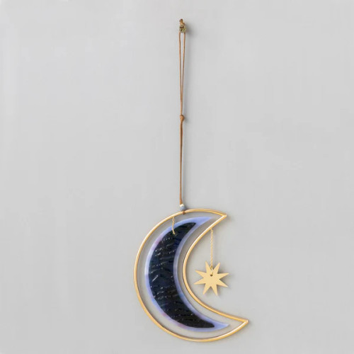 Stained Glass Light Catcher - Crescent Moon