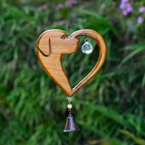 Teak Suncatcher Dog