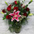 Dozen Roses and Stargazer Lilies Vase Arrangement - Pick Your Color