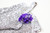 All purple fresh flower wrist corsage. Simple but beautiful with the bold delphinium and soft misty filler.