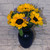 Another example of the Here Comes the Sun sunflower arrangement in a vase