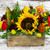A Bit of Colorado's Beauty designed in a rustic box with fresh flowers local grown sunflowers and all the fall colors! Send it as a centerpiece or a unique fall arrangement!