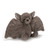 Bashful Bat loves to swoop and flutter, with wonderful wings in soft mushroom fur. This fancy bat gives excellent hugs, and wraps up pals in a fuzzy embrace. We love those adorable suedey ears, bright, shiny eyes and stitched snub nose