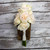 A bridal bouquet of all beautiful white garden roses designed in a vertical nosegay style.