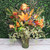Another view of the Fall Garden arrangement in a fluted glass vase