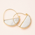 SCOUT - Howlite Earrings (Gold) | Prism Hoop