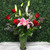 Half Dozen Roses & Stargazer Lilies Vase Arrangement