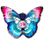 3D Pink Butterfly Wind Spinner