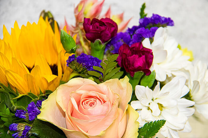 Happy Face Mug Arrangement, Loveland Flower Delivery