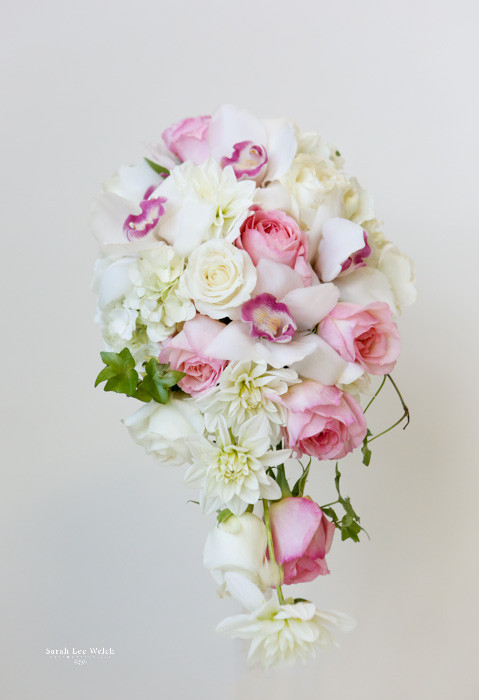 White Cascading Orchid Bouquet | Loveland Wedding Florist