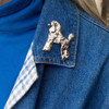 Pewter Poodle Pin