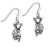 Sterling Silver Domestic Cat Earrings