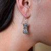 Sterling Silver Chinese Crested Earrings