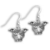 Sterling Silver Pit Bull Earrings
