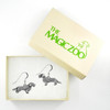 Sterling Silver Wirehaired Dachshund Earrings