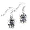 Sterling Silver Horned Toad Earrings